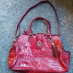 Mc Red Reptile Pattern Purse
